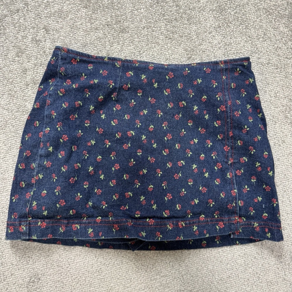 Vintage 90's Rose Pattern Skort Bubblegum Waist 24" Size 5 Girls
